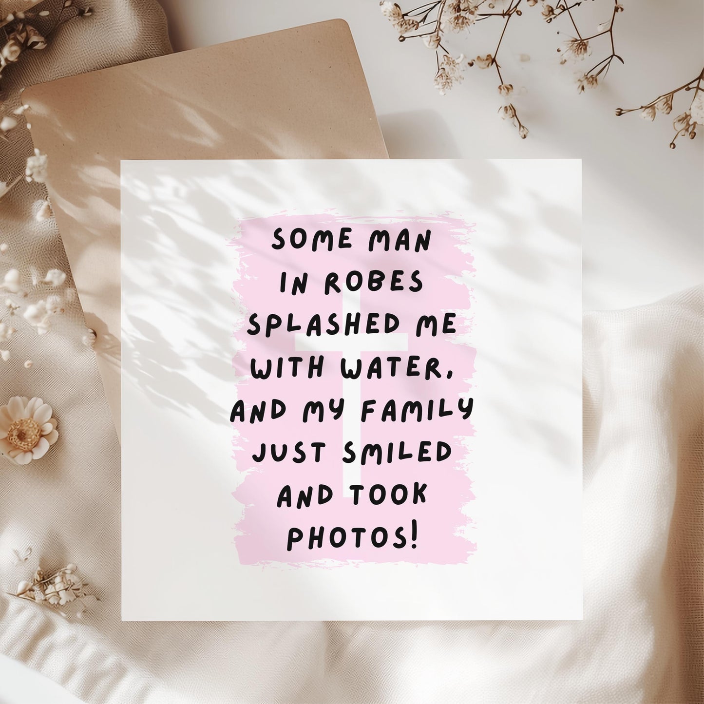 Funny Christening Card for Goddaughter