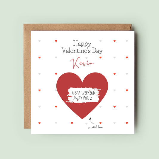 Scratch & Reveal Valentines Card Personalised Scratch Card Gift, Surprise Valentines Card, Valentines Gift Card, Scratchcard - #192