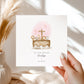 Personalised christening or baptism card featuring Noah’s Ark design with animals and a cross. Custom name and date. Ideal for baby girls, daughters, nieces, goddaughters or granddaughters.