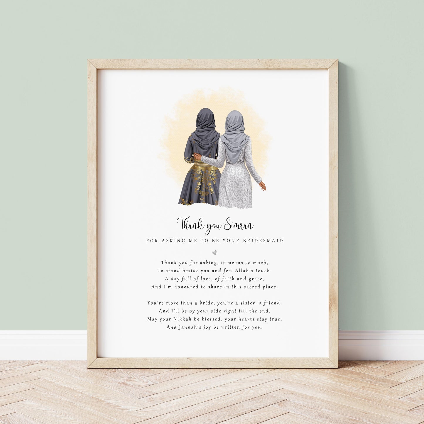 Neutral décor photo of recycled card keepsake by Ink & Fred.