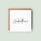 Minimalist “Will You Be My Godparent?” card, perfect for godmother, godfather, or guide parent proposals. Ideal for christenings, baptisms, or naming days. Elegant keepsake design with a modern, neutral style.