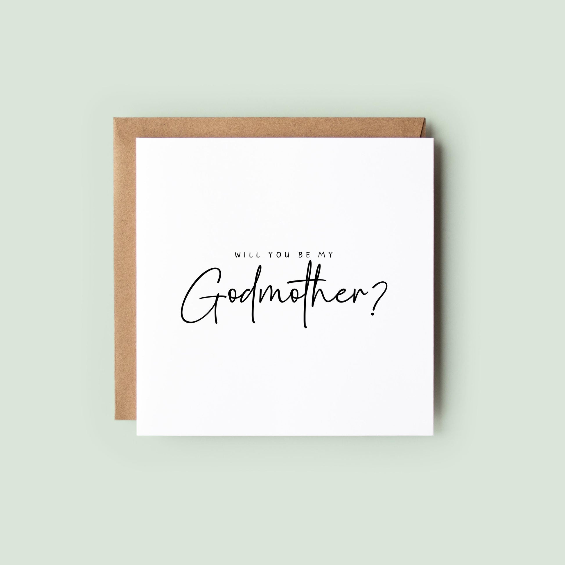 Minimalist “Will You Be My Godparent?” card, perfect for godmother, godfather, or guide parent proposals. Ideal for christenings, baptisms, or naming days. Elegant keepsake design with a modern, neutral style.