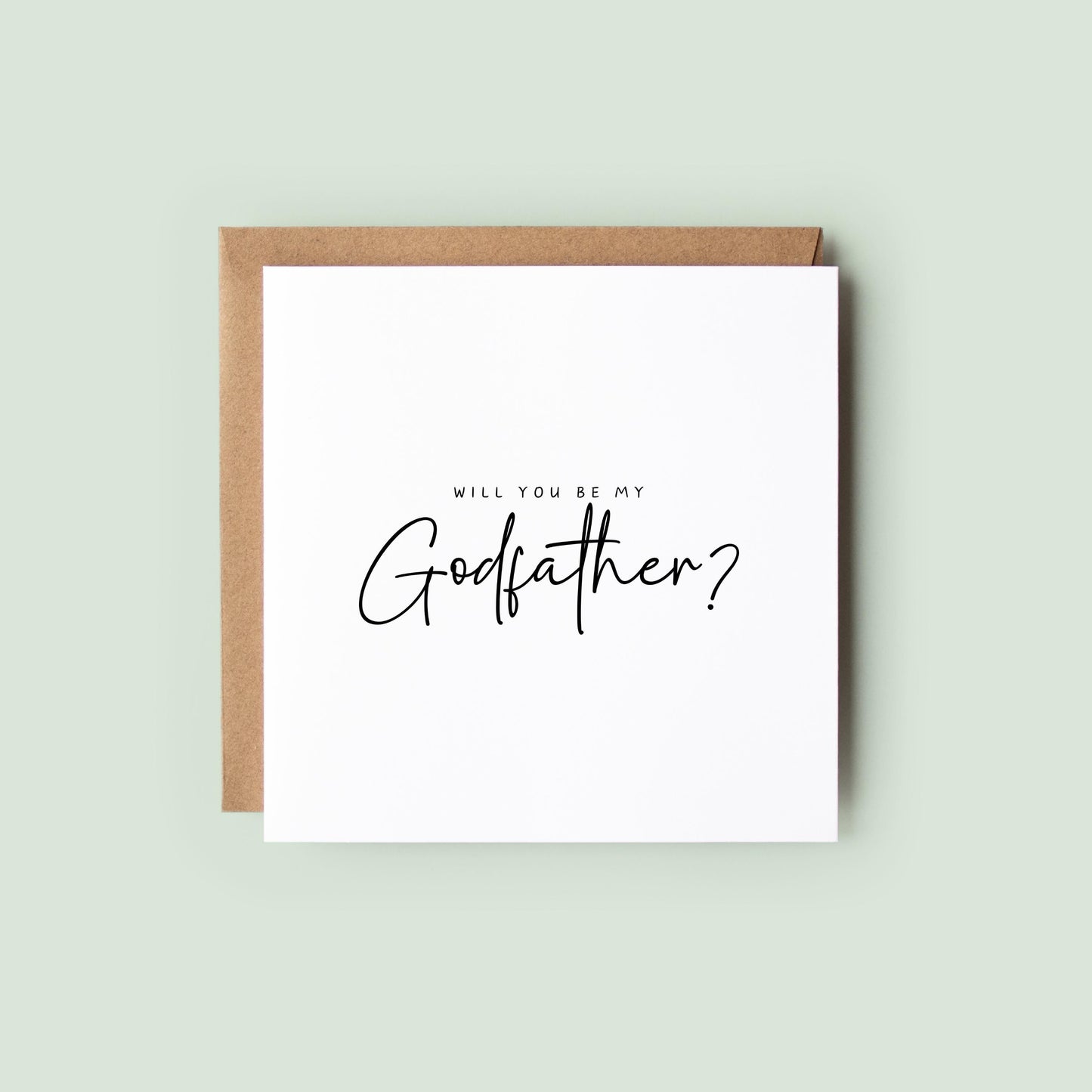 Minimalist “Will You Be My Godparent?” card, perfect for godmother, godfather, or guide parent proposals. Ideal for christenings, baptisms, or naming days. Elegant keepsake design with a modern, neutral style.