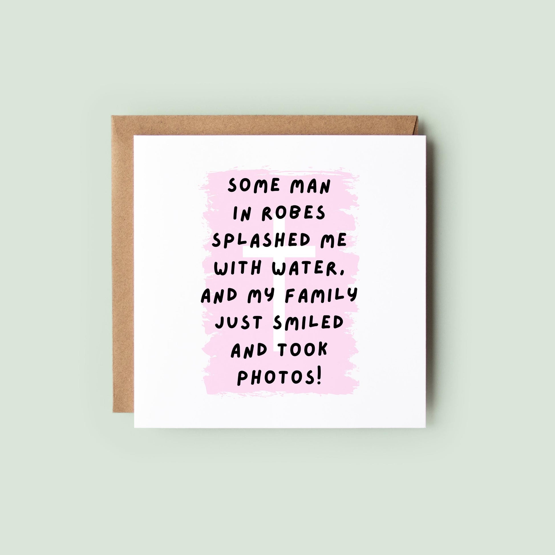 Personalised Funny Baptism Card for Boys