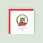 Personalised Brazilian Shorthair Cat Christmas card with festive design. Ideal gift or greeting from the cat to Cat Mum, Dad, or Sitter.