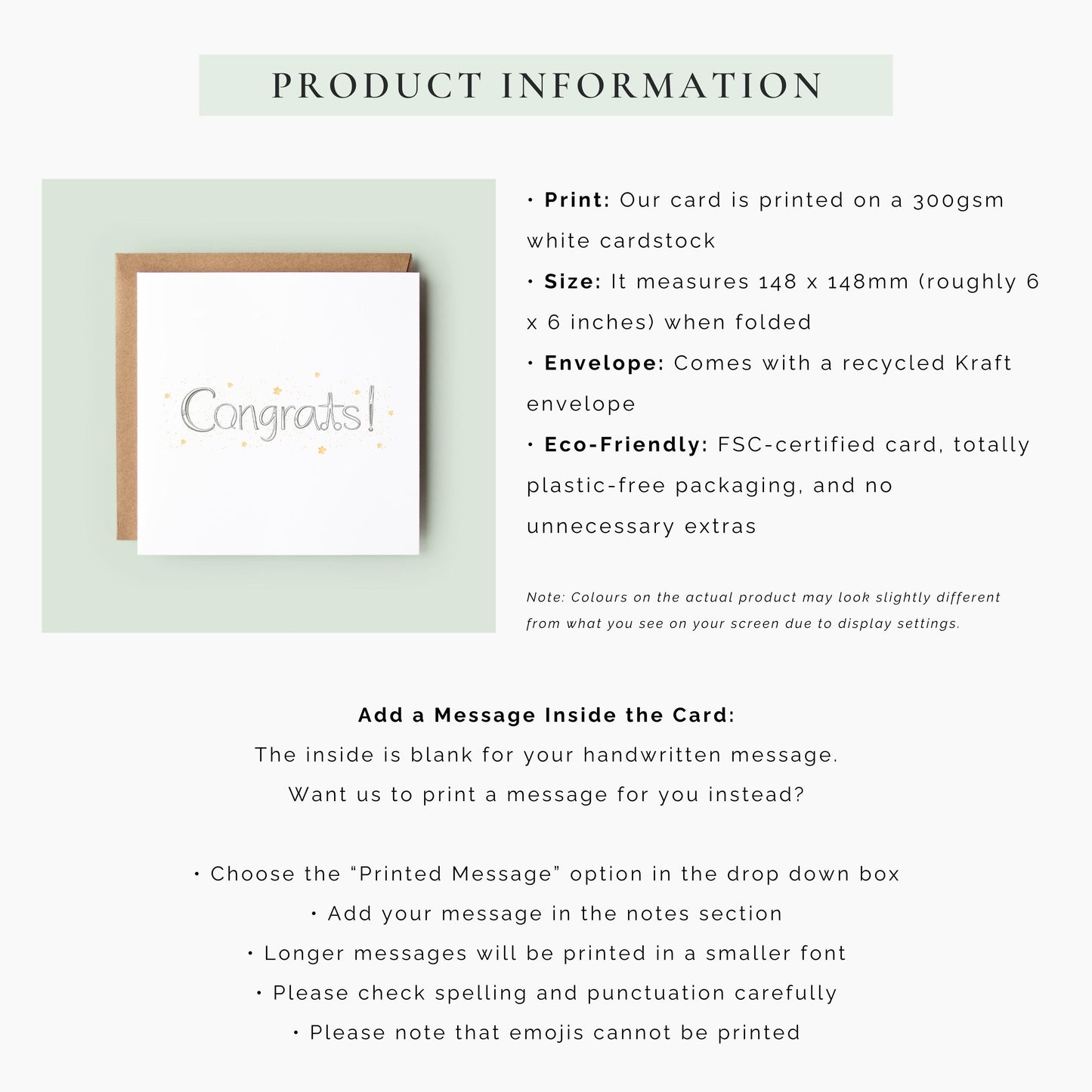 Medical graduation card featuring the word “Congrats!” created from surgical instruments with gold star accents. Congratulations card for doctors, surgeons, medical students, nurses and healthcare graduates celebrating qualification and graduation.