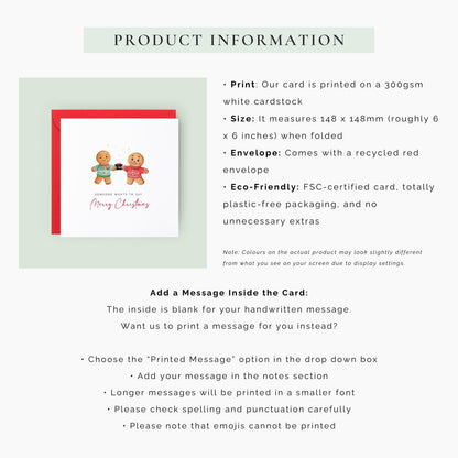 Announce your pregnancy this Christmas with a cute LGBTQ+ gingerbread card for two dads, featuring a festive baby scan reveal design.