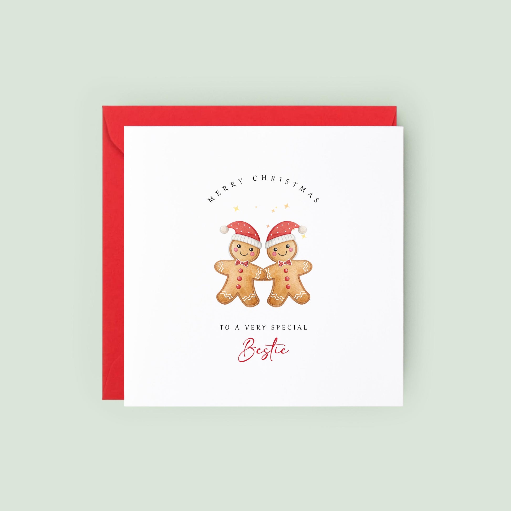 Celebrate your friendship this Christmas with a cute gingerbread Christmas card for your male best friend. A festive keepsake he'll love.