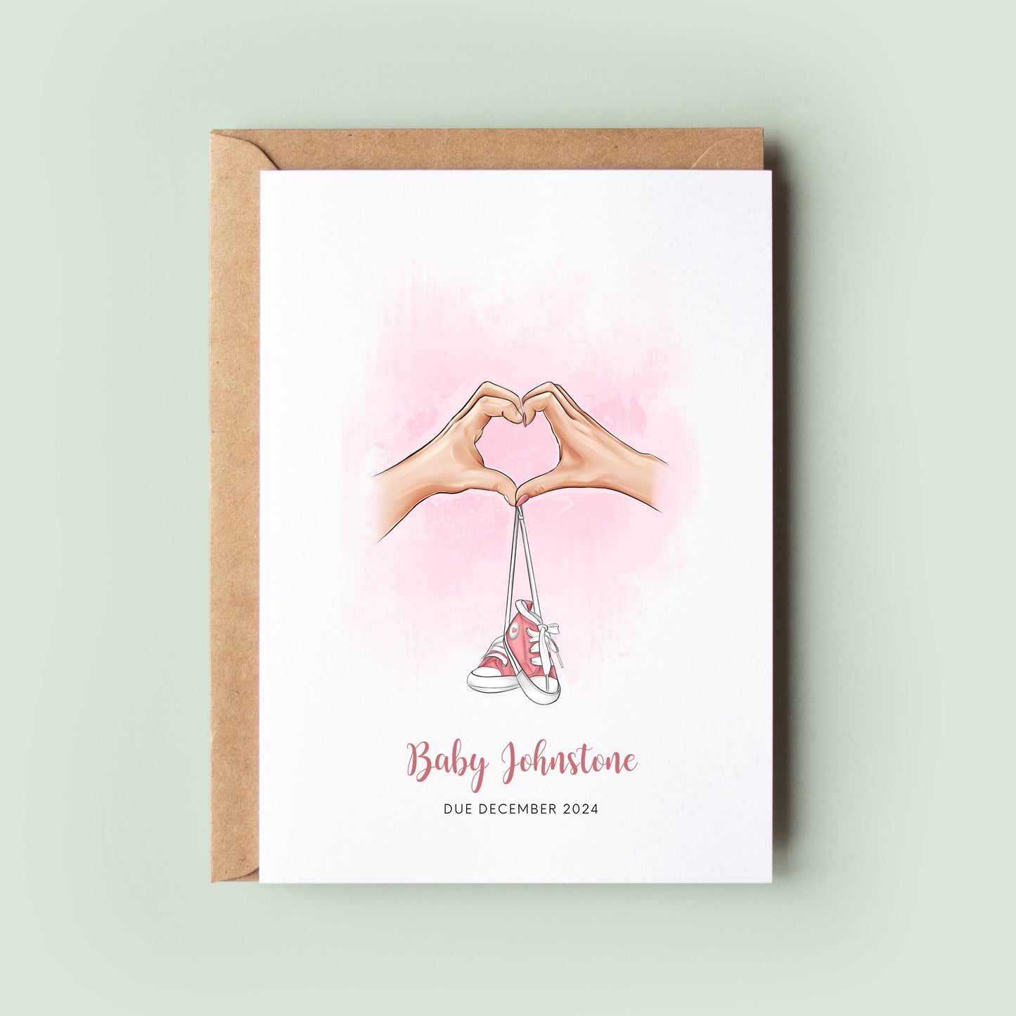 Baby Announcement Pregnancy Reveal Card