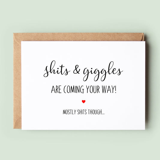 Shits & Giggles New Baby Shower Card