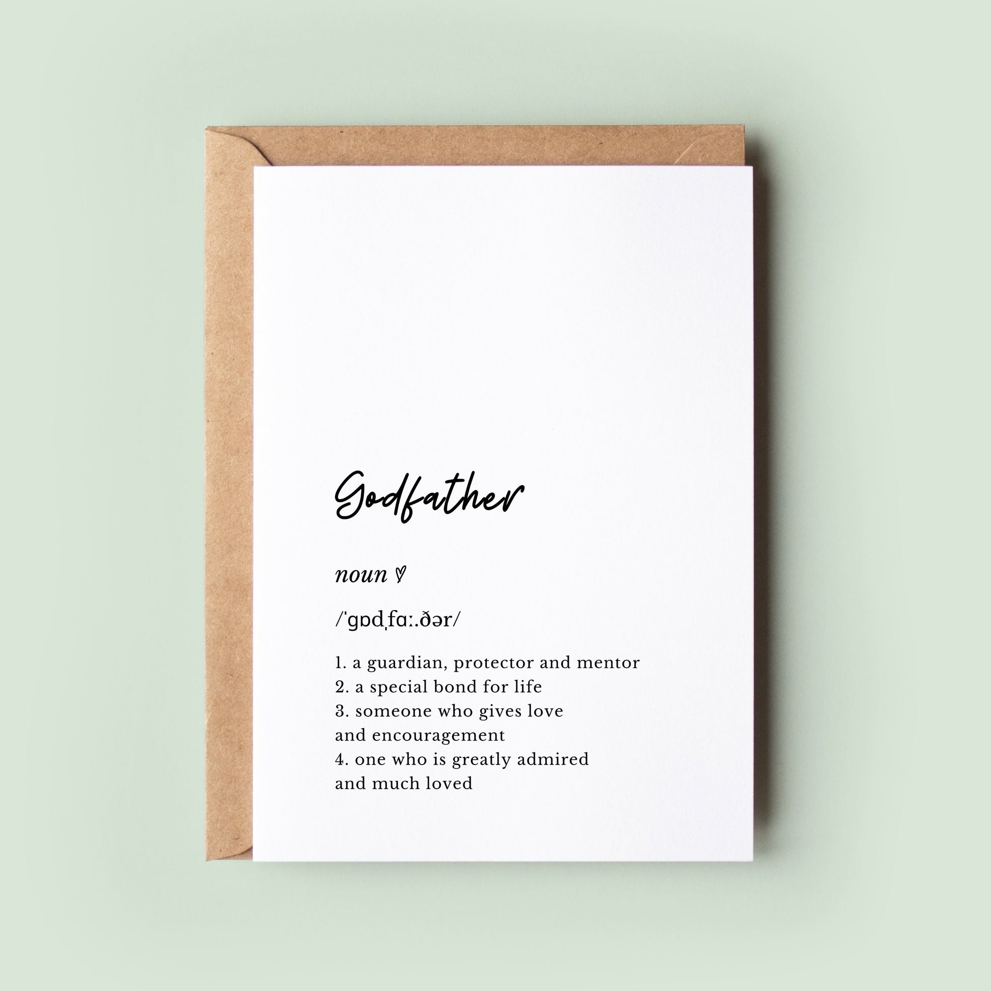Godparent Definition Card, Will You Be My Godparent Card, GodparentProposal Card, Godparent Card, Christening Card, Godmother, Godfather