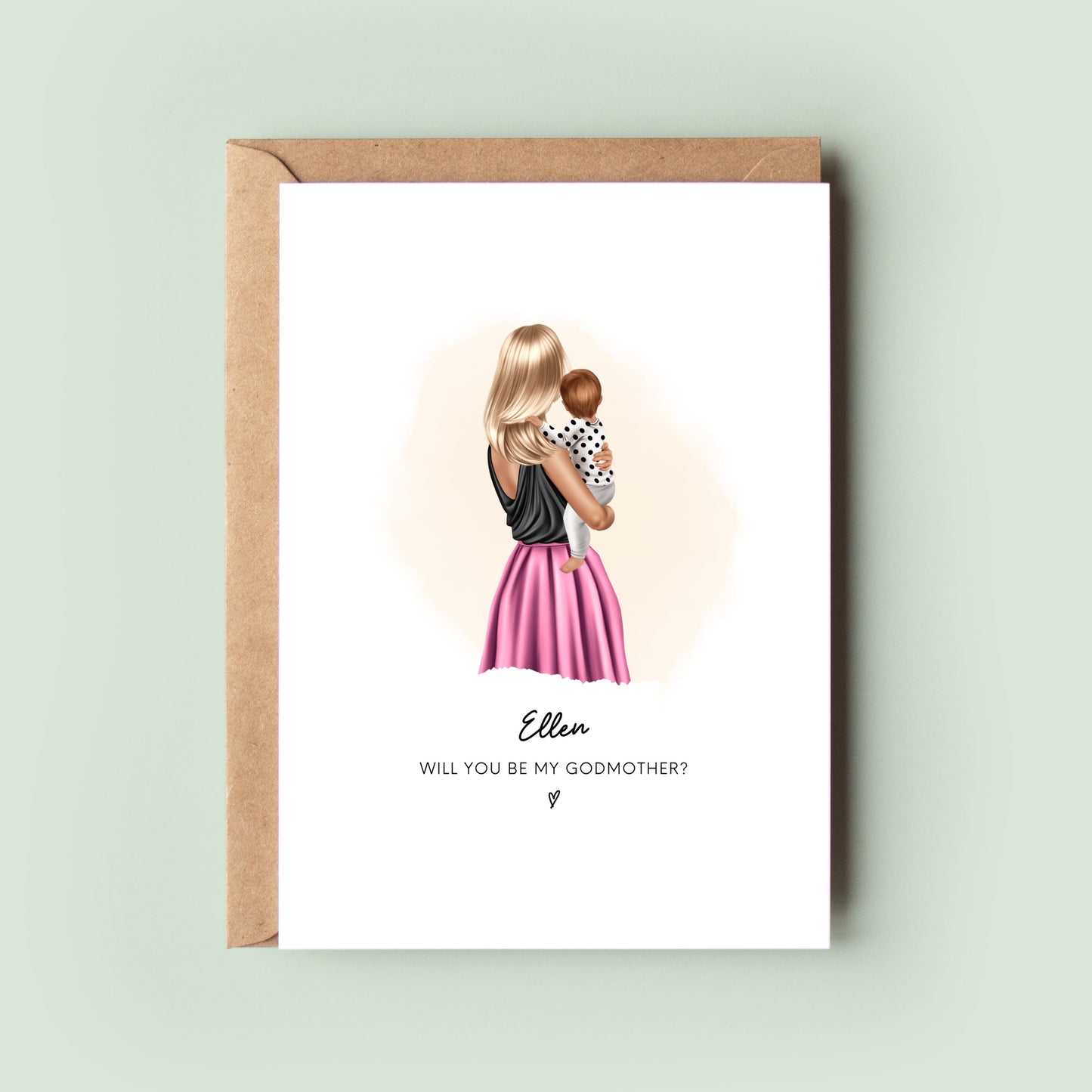 Personalised Godmother Card, Will You Be My Godmother Card, Godmother Proposal Card, Godmother Card, Christening Card, Godmother Gift, Thank